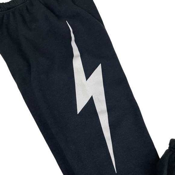 Aviator Nation White Lightning BOLT Sweatpants Navy Blue Small - Picture 11 of 14
